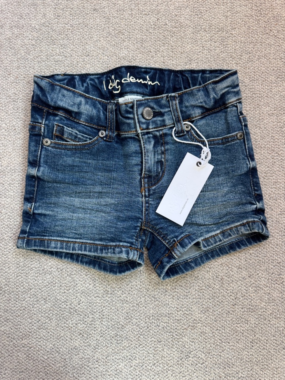 Dark Blue Denim Shorts